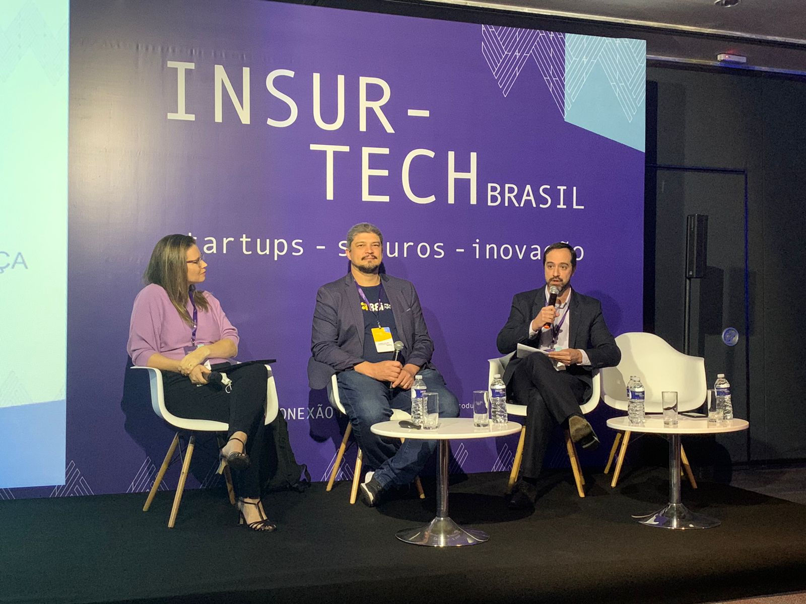 Raquel Gaudêncio, Rodrigo Ventura e Gustavo Leança, Insurtech Brasil
