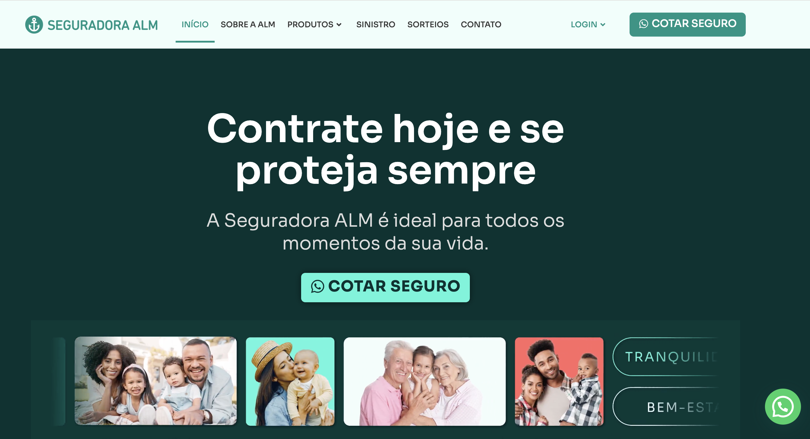 Novo site da Seguradora ALM