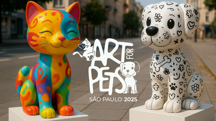 A ART FOR PETS terá início em 1º de outubro com um ateliê aberto ao público