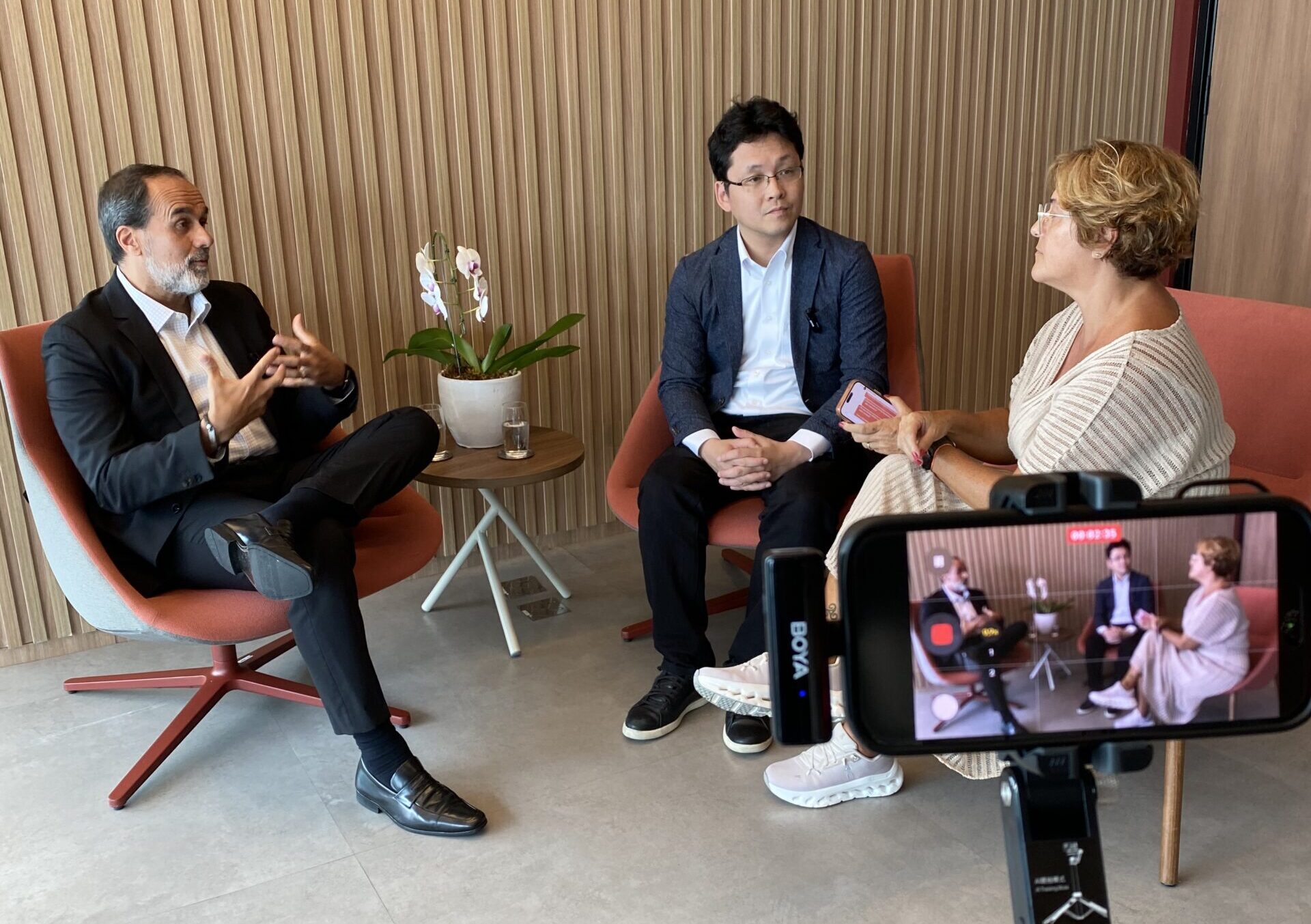 Alfredo Lalia Neto, Masayuki Kimura e Kelly Lubiato