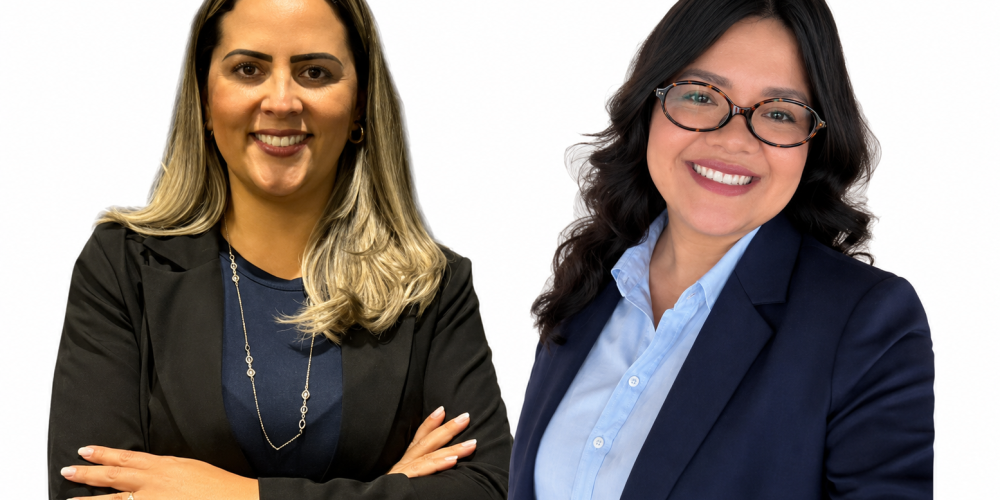 Joyce Araújo de Abreu (E), Executiva de Contas Sudeste e Julia Machado Cerdeira, responsável pela Gestão de Negócios Públicos da BVIX – Foto: Divulgação