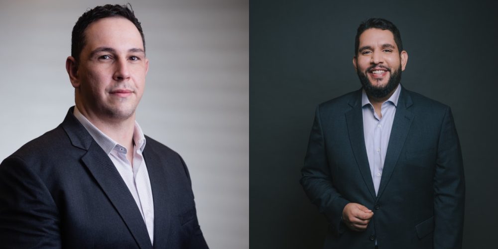 Thales Lemos, diretor de seguro auto da Mapfre; e Marco Gonzalez, diretor de operações da MAWDY.