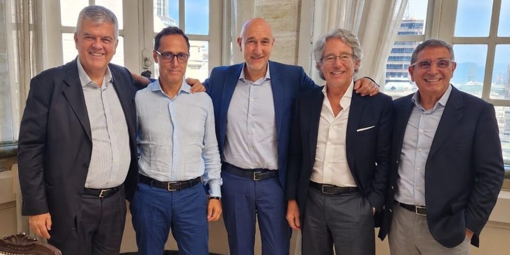 Da esquerda pra direita Luigi Ferraris, Federico Marsano, Roberto Viganó, Manlio Coviello e James Theodoro
