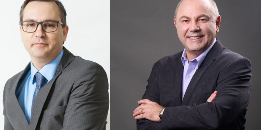 Éverson Silva, da Herval Seguradora, e Weliton Costa, do insureMO