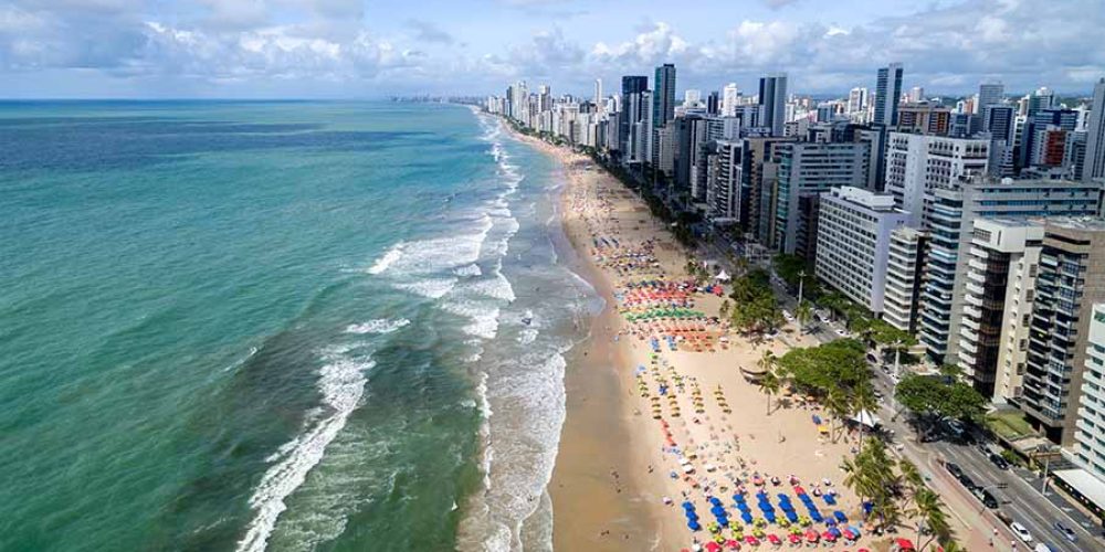 Aerial View of Boa Viagem Beach, Recife, Brazil