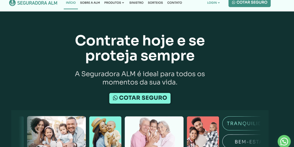 Novo site da Seguradora ALM