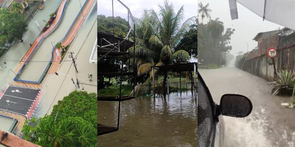 Chuva forte causa transtornos em cidades do interior do Pará — Foto: TV Liberal/Reprodução