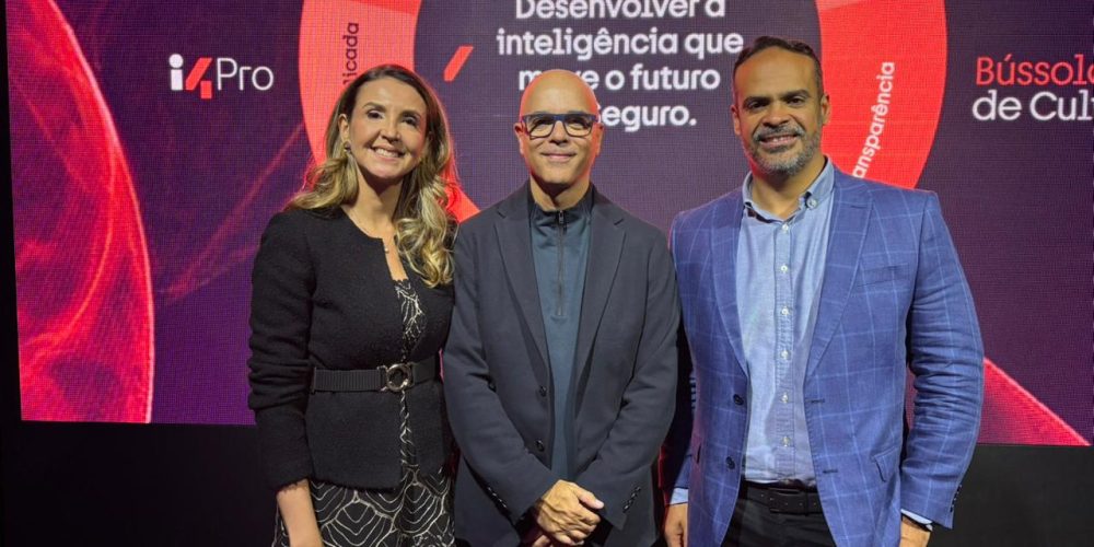 Juliana Rufino, CRO; André Almeida, CEO; e Gustavo Figueiredo, CTO