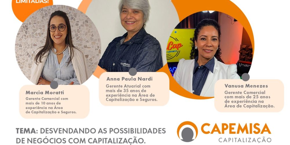 Evento é gratuito e terá a presença das gerentes comerciais Marcia Moratti e Vanusa Menezes