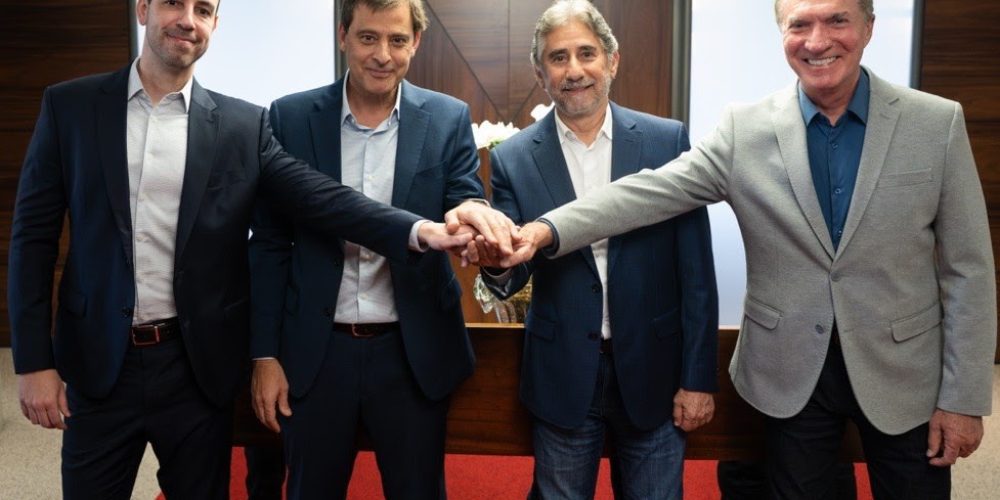 Eduardo Alves, CFO da CNP Assurances América Latina, Maximiliano, Juarez e Guido