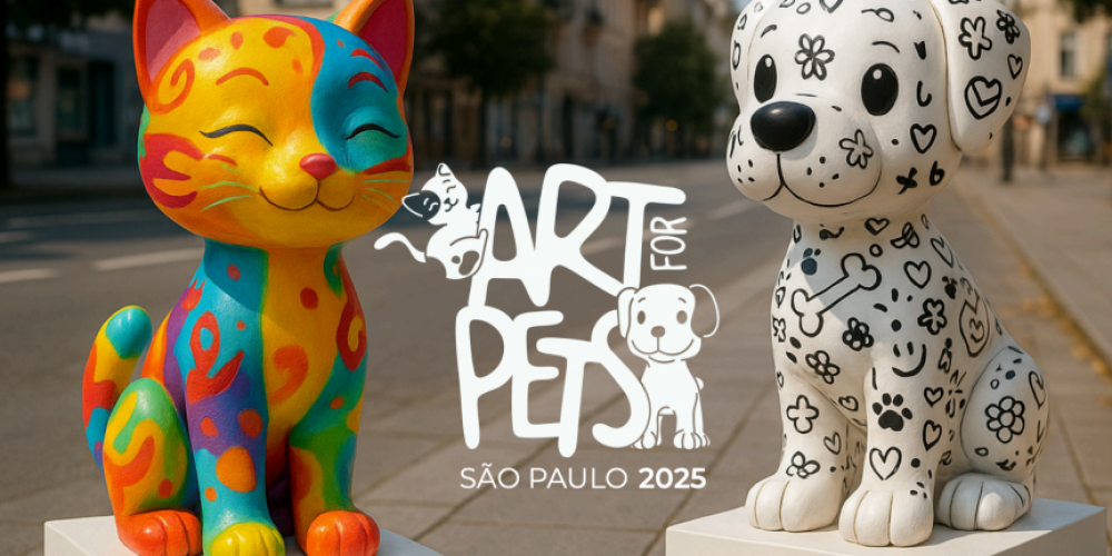 A ART FOR PETS terá início em 1º de outubro com um ateliê aberto ao público